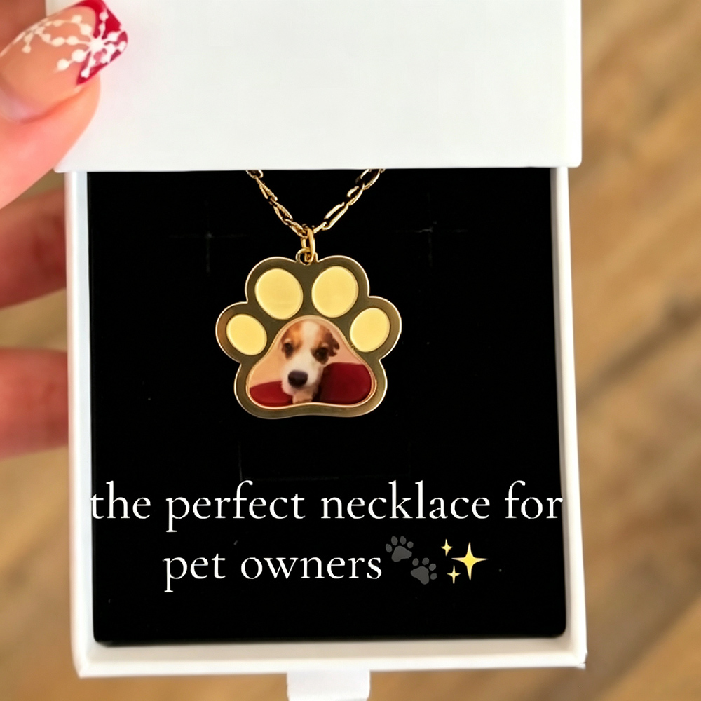 Personalized Pet Paw Colors Pr - Name Necklace Custom recension och pris