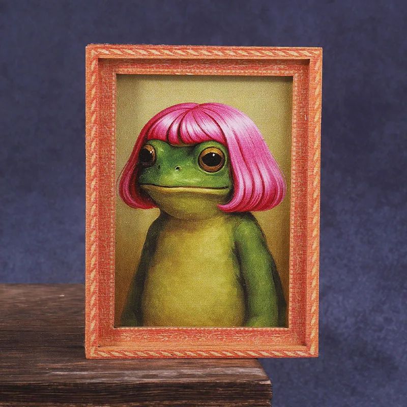 Mini Wooden Photo Frame Frog F - Engraved Wood Frame recension och pris