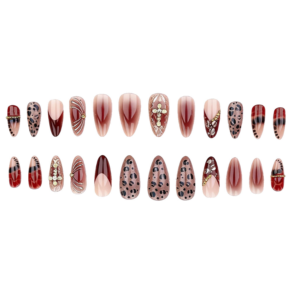Medium fake nails for women gr - Pressed Flower Art recension och pris